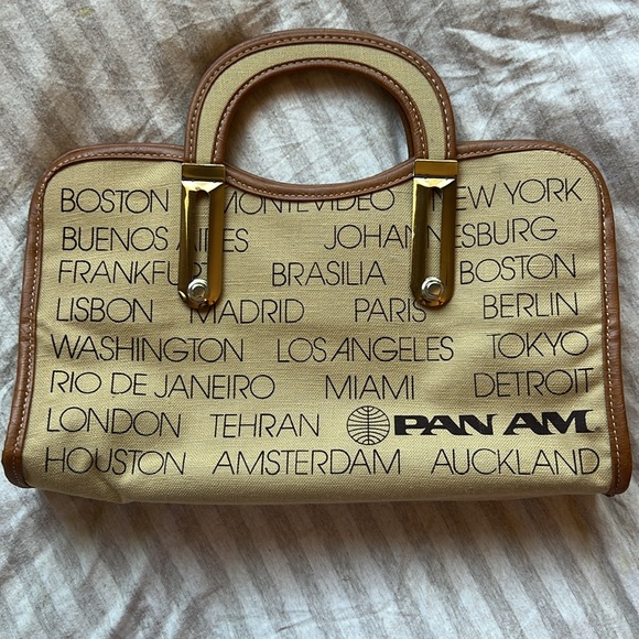 Pan Am tan canvas bag - Picture 3 of 6